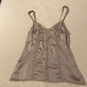 WHBM grey silk cami size M